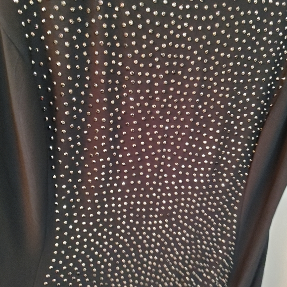 Cleo Black Studded Long-Sleeve Party Dress (Sparkly!) - Picture 4 of 5